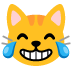 Cat with Tears of Joy emoji on Google