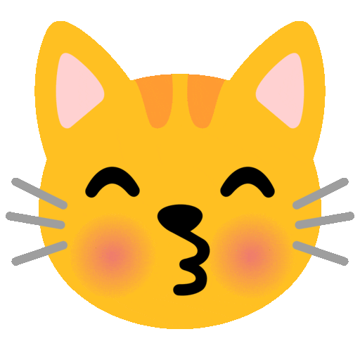 kissing cat animated