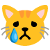 Crying Cat Face emoji on Google