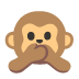 Speak-no-evil monkey emoji on Google