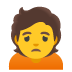 Person Frowning emoji on Google