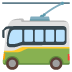 Trolleybus emoji on Google