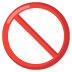 Prohibited Sign emoji on Google