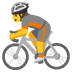 Person Biking emoji on Google
