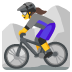woman mountain biking emoji on Google