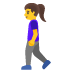 woman walking emoji on Google