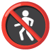 No Pedestrians emoji on Google