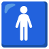 Men's Room Sign emoji on Google