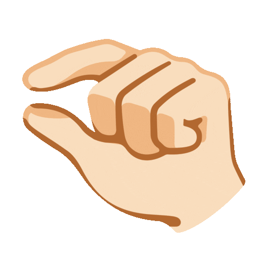 Pincement: peau claire Noto Animated emoji