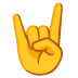 Sign of the Horns emoji on Google