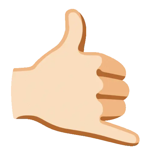 Call Me Hand animated emoji