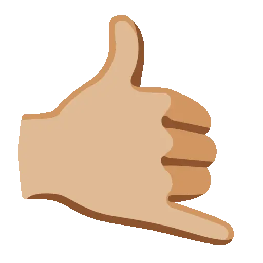 Call Me Hand animated emoji