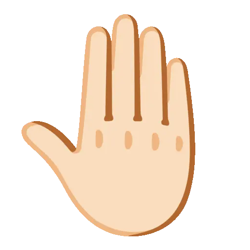 Back Hand animated emoji