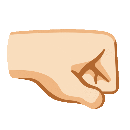 Faust nach rechts: Helle Hautfarbe Noto Animated emoji