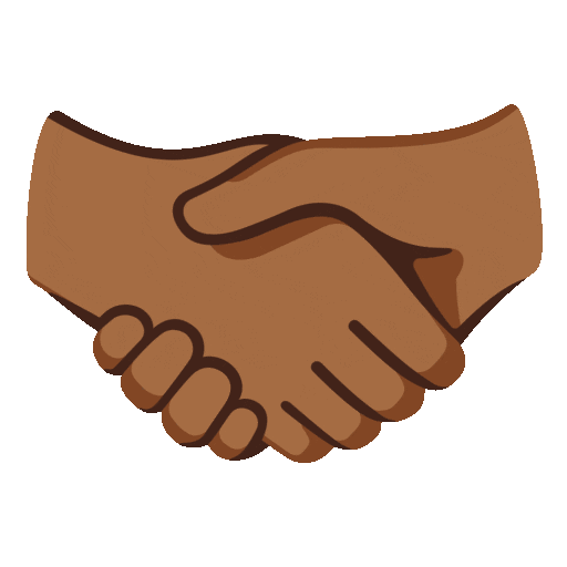 Handshake: Medium-Dark Skin Tone Noto Animated emoji