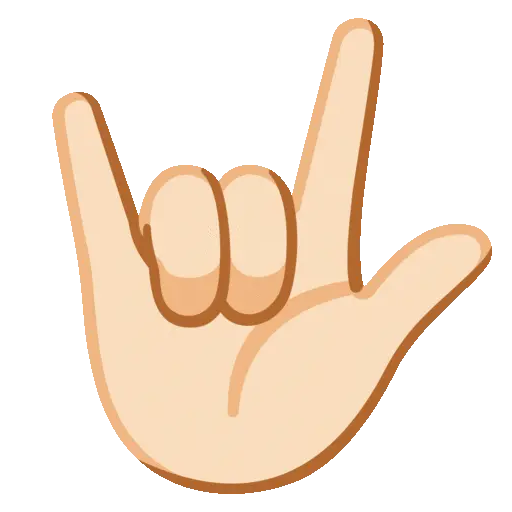 Love You Gesture animated emoji