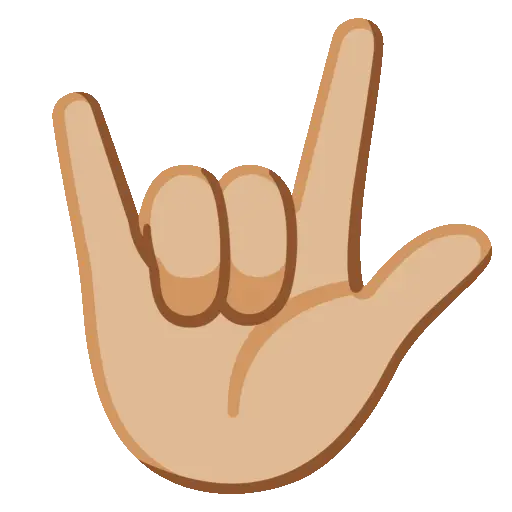 Love You Gesture animated emoji