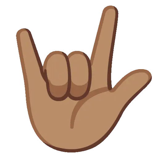 Love You Gesture animated emoji