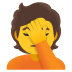 Woman Facepalming emoji on Google