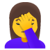 woman facepalming emoji on Google