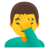 man facepalming emoji on Google