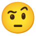 Face with Raised Eyebrow emoji on Google