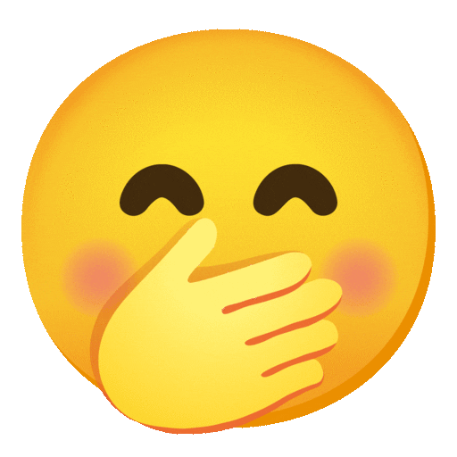 face with hand over mouth animated