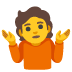 Woman Shrugging emoji on Google