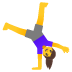 woman cartwheeling emoji on Google