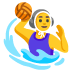 woman playing water polo emoji on Google