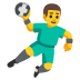 man playing handball emoji on Google