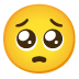 Pleading Face emoji on Google