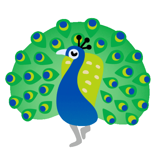 peacock animated