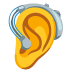 Ear with Hearing Aid emoji on Google