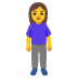 woman standing emoji on Google