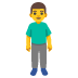 man standing emoji on Google