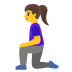 woman kneeling emoji on Google