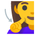 deaf woman emoji on Google