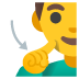 deaf man emoji on Google
