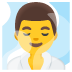 man in steamy room emoji on Google