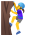 woman climbing emoji on Google