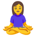 woman in lotus position emoji on Google