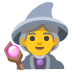 woman mage emoji on Google