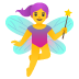 woman fairy emoji on Google