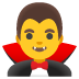 man vampire emoji on Google