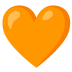 Orange Heart emoji on Google