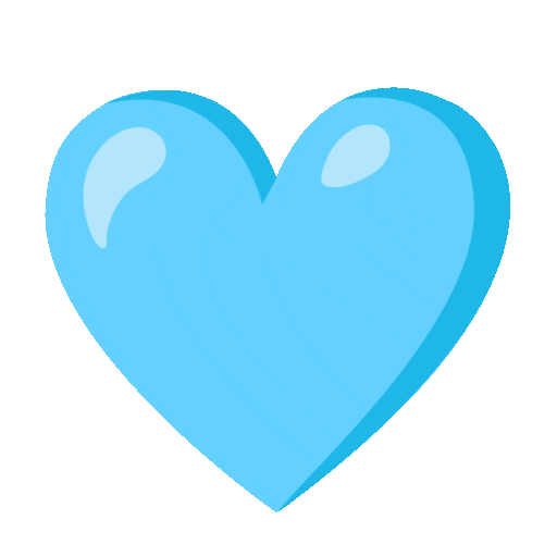 light blue heart animated