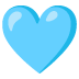 Light Blue Heart emoji on Google