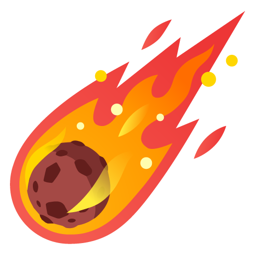 Meteor emoji, Google Noto design
