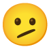 Face with Diagonal Mouth emoji on Google